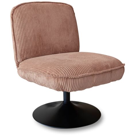 Fauteuil pivotant en velours côtelé, FUNKY