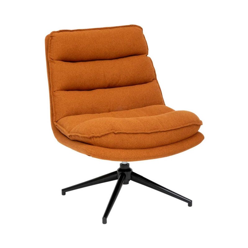 Atmosphera - Fauteuil Pivotant 'Harper' 87cm Ambre
