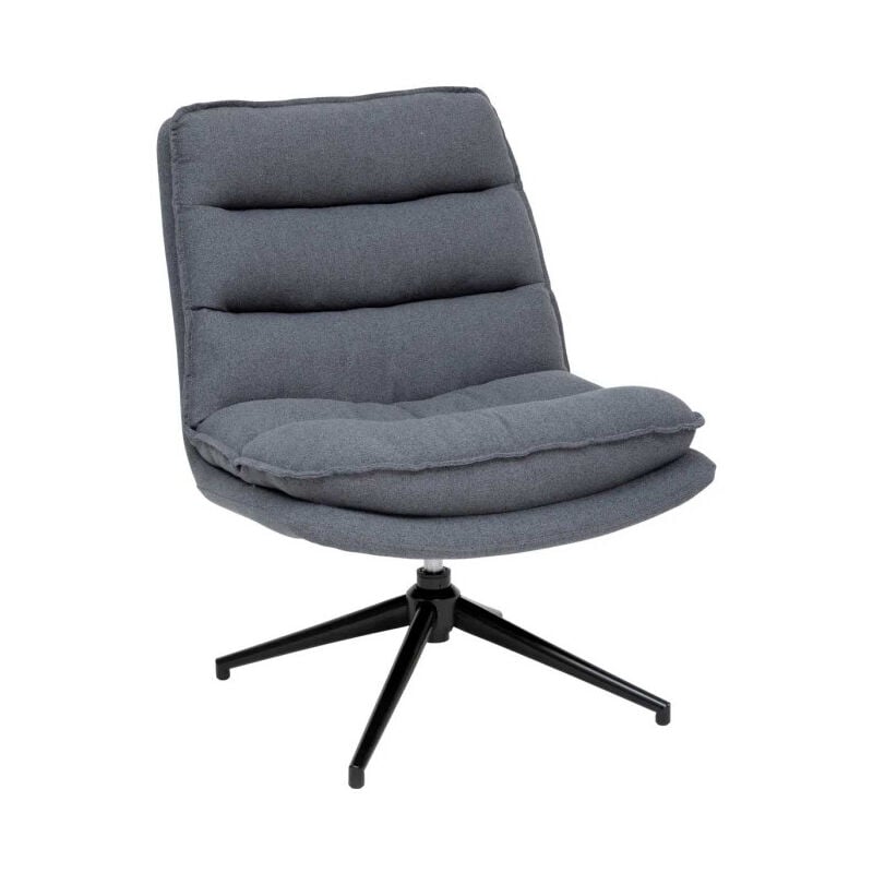 Atmosphera - Fauteuil Pivotant 'Harper' 87cm Gris