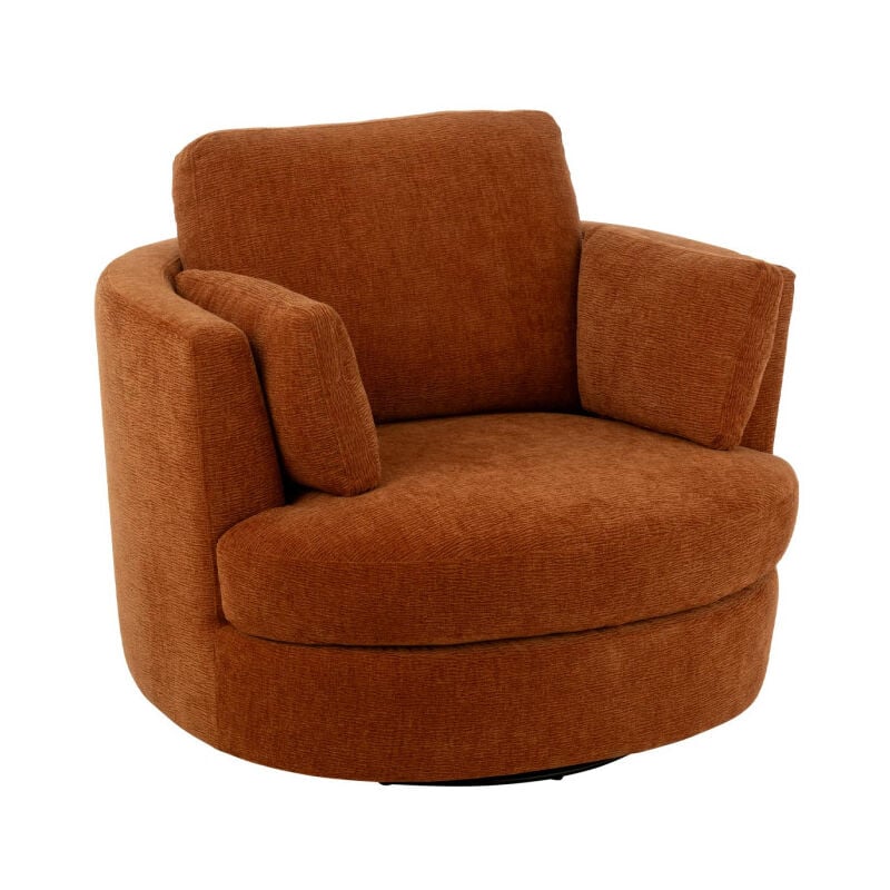 Paris Prix - Fauteuil Pivotant 'Swiv' 109cm Orange
