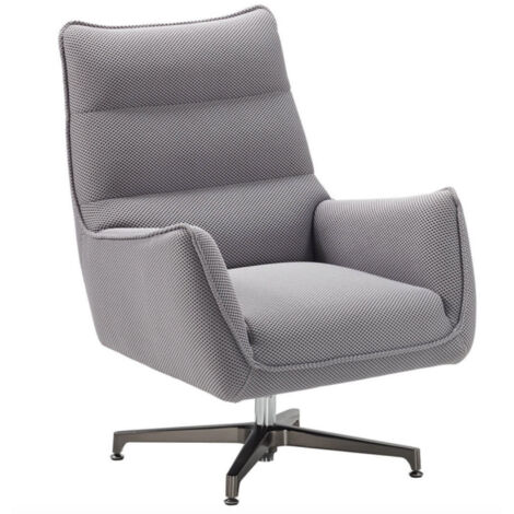 Fauteuil pivotant tissu maille 3D Milan-Gris