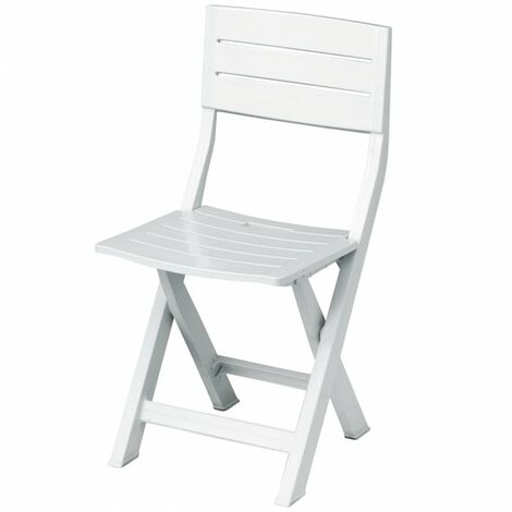 Fauteuil pliant blanc en résine antichoc