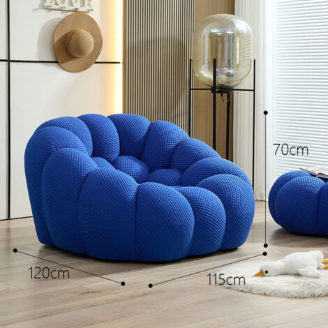 Fauteuil Boule/balle Blanc – Design Rond, Avec Coussin, Occasion
