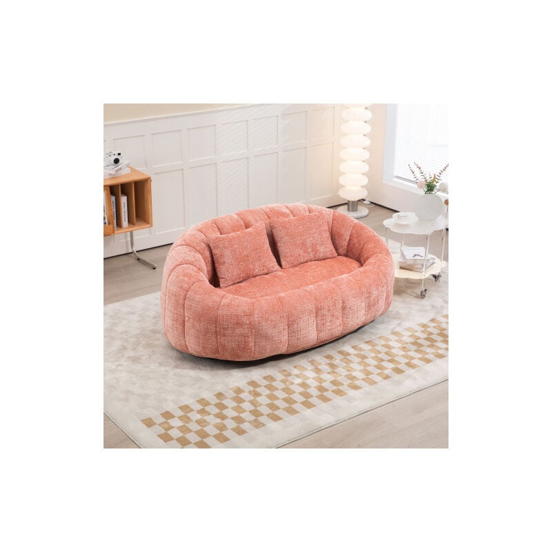 Wishdor - Canapé paresseux, canapé poire, canapé 2 places pour salon et chambre, chenille, rose