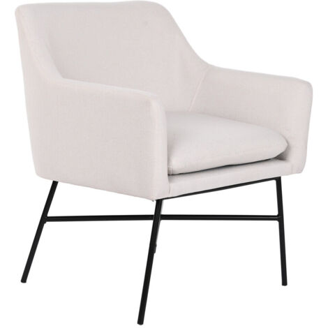 Fauteuil Polyester Métal 66X62X75 Greige