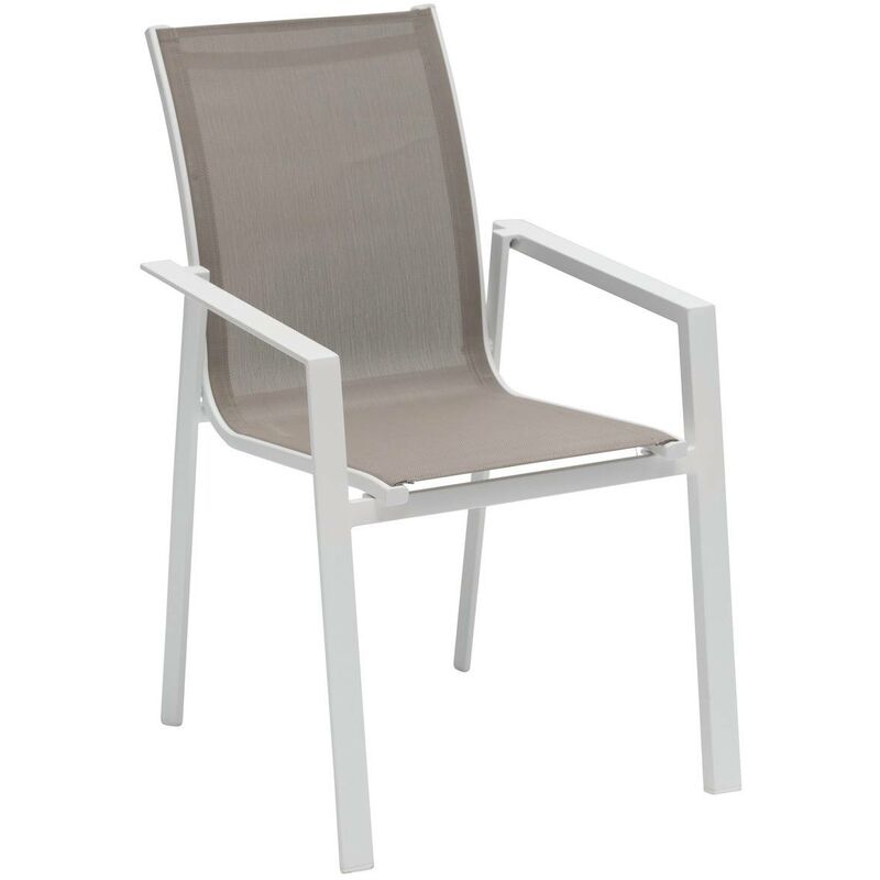 Hesperide - Fauteuil repas Pavane noisette blanc - Hespéride - Noisette / blanc