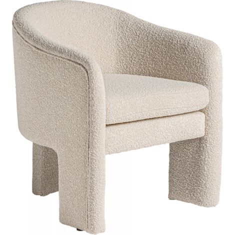 Fauteuil prati bouclé - Blanc