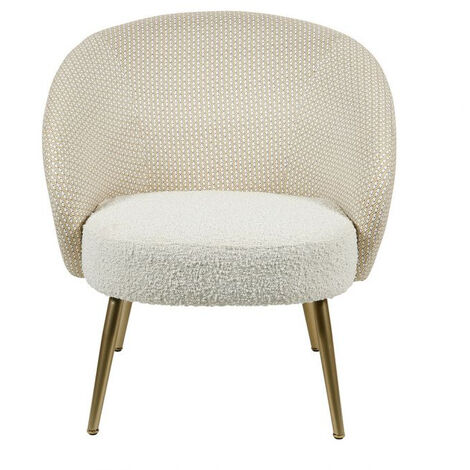 Fauteuil Raphael Bouclette Blanc - Ostaria