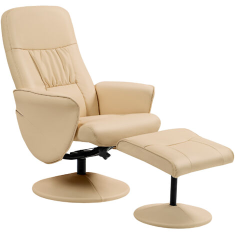 Fauteuil relax avec repose-pied fauteuil de relaxation fauteuil relaxant avec siège pivotant 360° et dossier inclinable