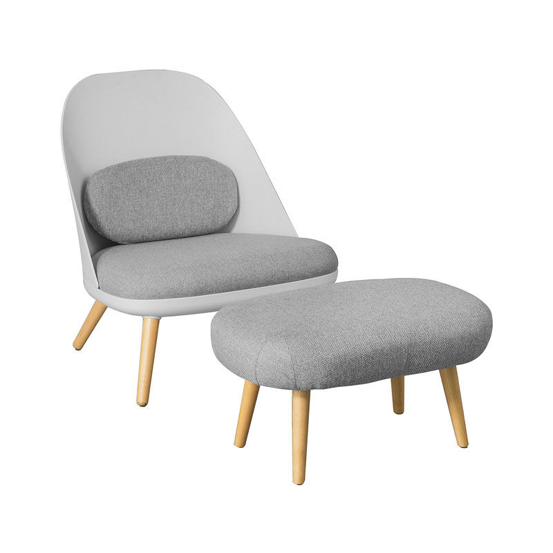 Fauteuil Relax avec Repose-Pieds Tabouret Chauffeuse Salon Chambre Fauteuil de Relaxation FST63-HG SoBuy®