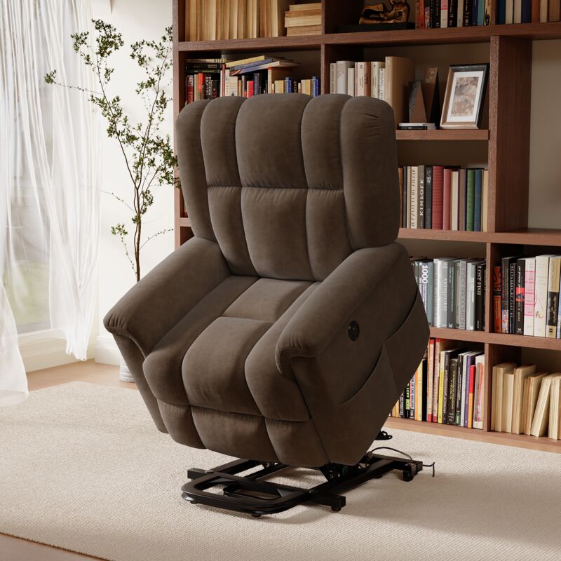 Fauteuil relax électrique, avec chaleu, massage, vibration, fonction de relaxation, USB, aide au leve, poches latérales, fonction inclinable à 160°,