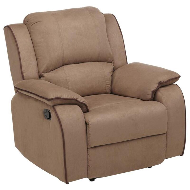 Fauteuil relax en microfibre HERNANI - Taupe