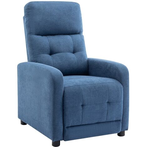 Fauteuil relax en tissu bleu JARAMILO