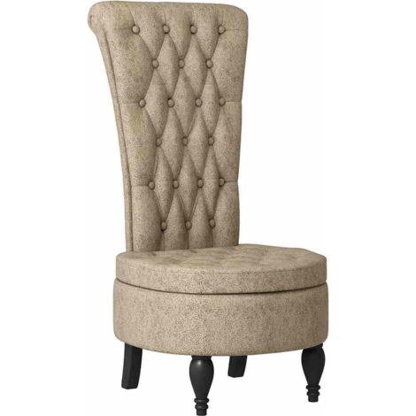 Fauteuil relax Fauteuil à pantoufle Gris clair 56,5 x 70 x 110 cm Simili daim