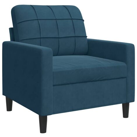 Fauteuil relax  Fauteuil Bleu 60 cm Velours