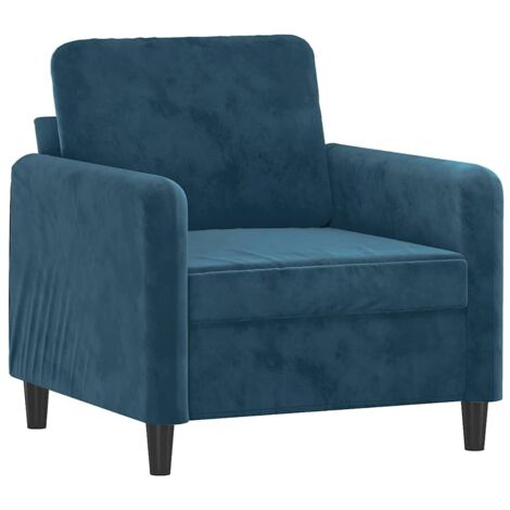 Fauteuil relax  Fauteuil Bleu 60 cm Velours