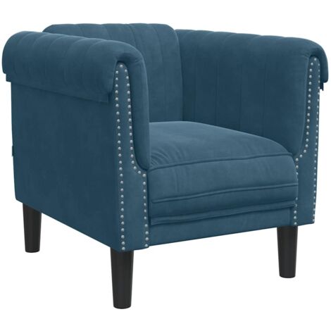 Fauteuil relax  Fauteuil bleu velours