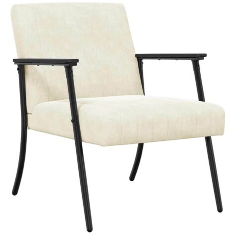 Fauteuil relax  Fauteuil Crème 59 x 75 x 78 cm Velours
