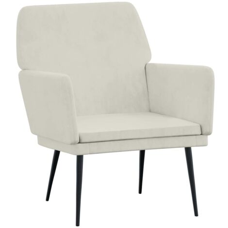 Fauteuil relax  Fauteuil Crème 62x79x79 cm Velours