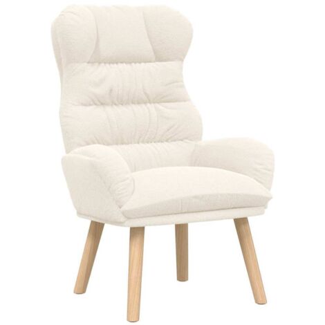 Fauteuil relax  Fauteuil Crème 69 x 74 x 93 cm Tissu Sherpa