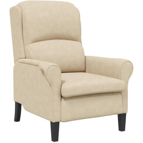 Fauteuil relax  Fauteuil Crème 76 x 94 x 102 cm Microfibre