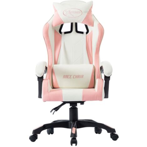 Fauteuil relax Fauteuil de jeux vidéo Rose Similicuir