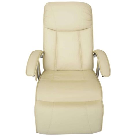 Fauteuil relax  Fauteuil de massage blanc crème similicuir