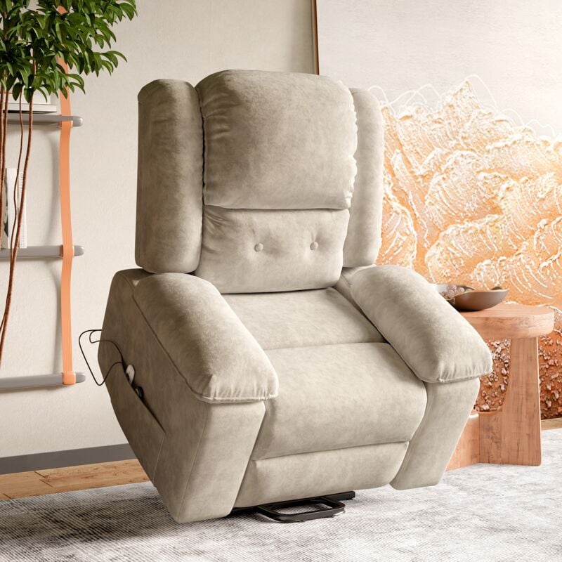 Fauteuil relax Fauteuil de massage - réglage électrique, fauteuil de massage avec vibrations et chaleur, poches latérales, fonction inclinaison