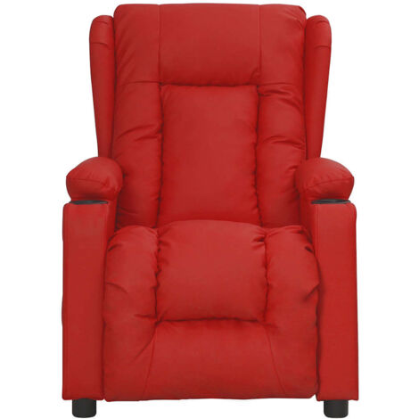 Fauteuil relax  Fauteuil de massage Rouge bordeaux Similicuir
