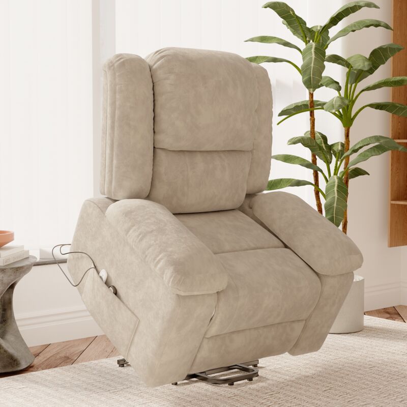 Fauteuil relax, Fauteuil de relaxation – avec Chauffage Lombaire, 8 Points de Massage, Inclinable, Poche Latérale – Marron