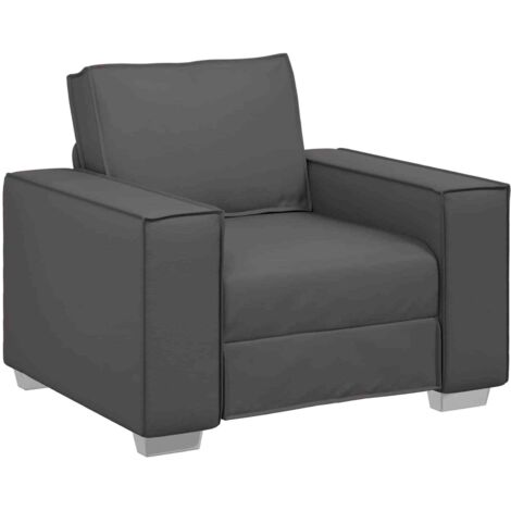 Fauteuil relax  Fauteuil Gris 100 cm Simili cuir