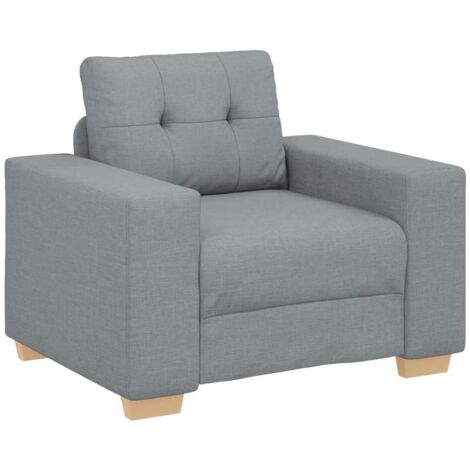 Fauteuil relax Fauteuil Gris clair 100x78x80 cm Tissu