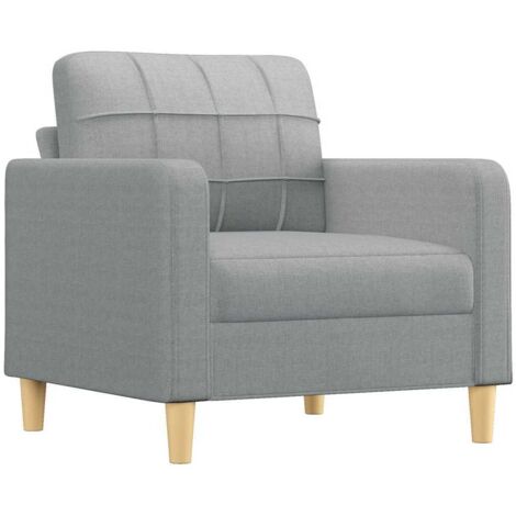 Fauteuil relax Fauteuil Gris clair 60 cm Tissu