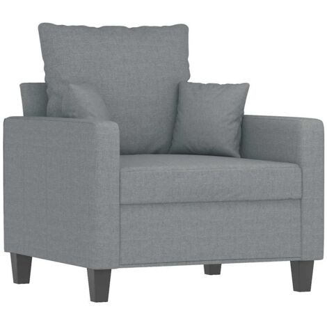 Fauteuil relax Fauteuil Gris clair 60 cm Tissu