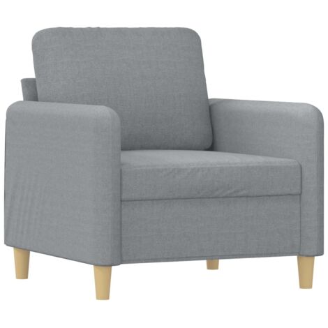 Fauteuil relax Fauteuil Gris clair 60 cm Tissu