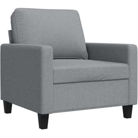Fauteuil relax Fauteuil Gris clair 60 cm Tissu