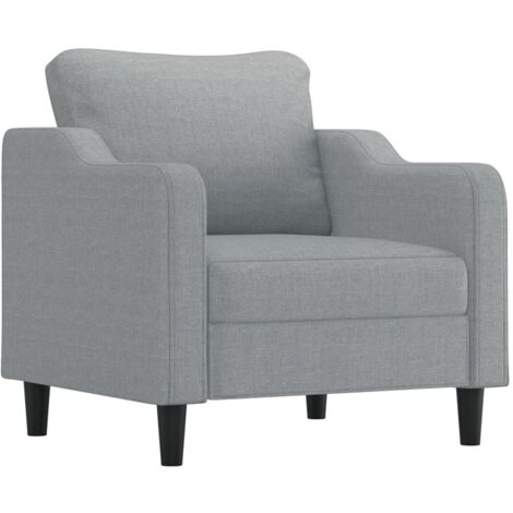 Fauteuil relax Fauteuil Gris clair 60 cm Tissu
