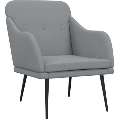 Fauteuil relax  Fauteuil Gris clair 63x76x80 cm Tissu