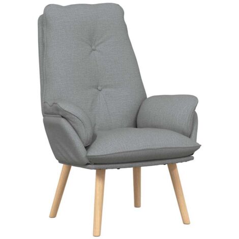 Fauteuil relax Fauteuil Gris clair 69 x 74 x 93 cm Tissu et Contreplaqué