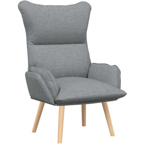 Fauteuil relax  Fauteuil Gris clair 69 x 74 x 93 cm Tissu et Contreplaqué
