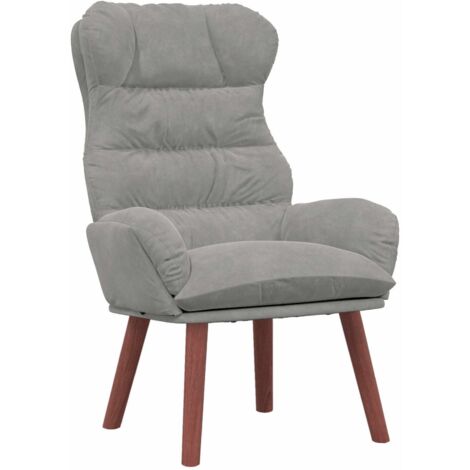 Fauteuil relax  Fauteuil Gris clair 69 x 74 x 93 cm Velours