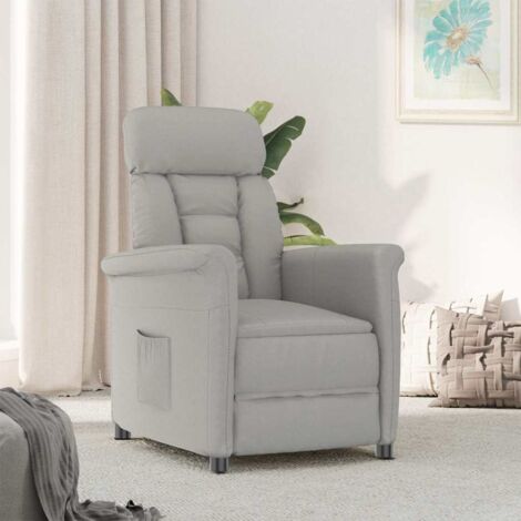 Fauteuil relax  Fauteuil Gris clair Microfibre