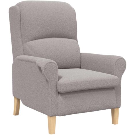 Fauteuil relax Fauteuil Gris clair Tissu en Sherpa doux