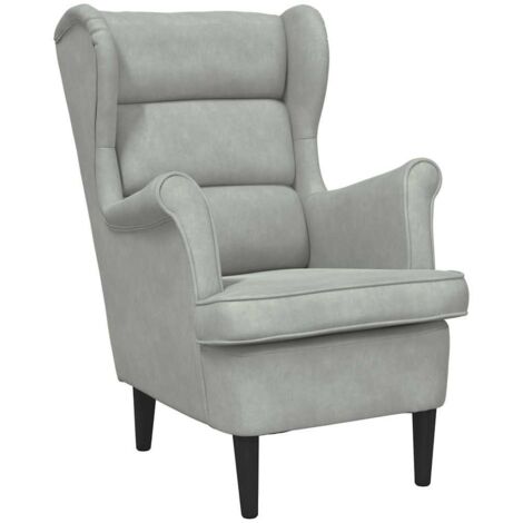 Fauteuil relax Fauteuil gris clair velours