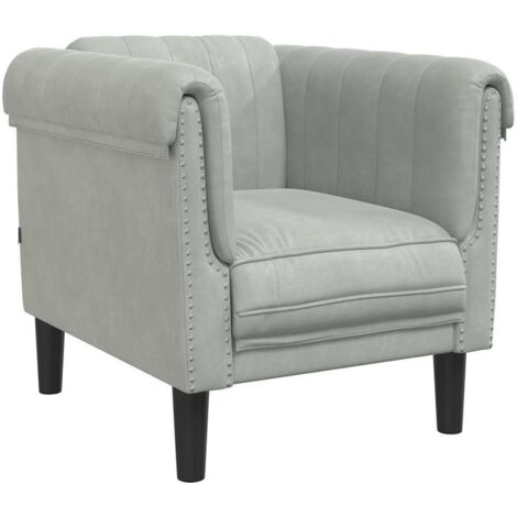 Fauteuil relax  Fauteuil gris clair Velours