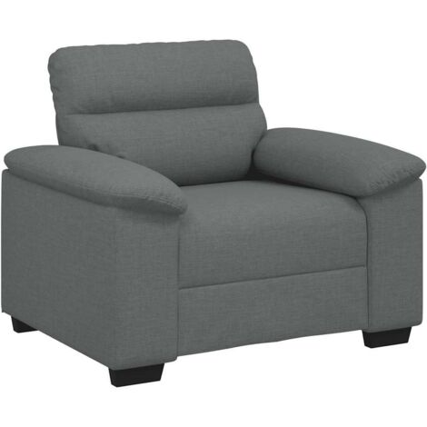 Fauteuil relax Fauteuil gris foncé 100x81x84 cm tissu