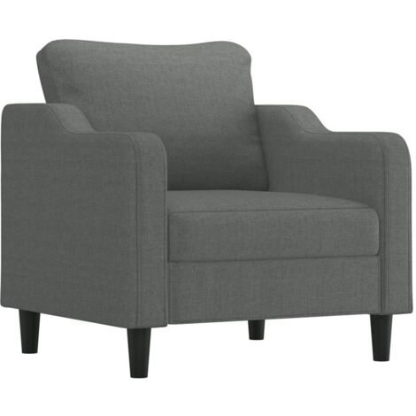 Fauteuil relax Fauteuil Gris foncé 60 cm Tissu
