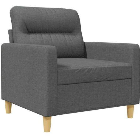 Fauteuil relax Fauteuil Gris foncé 60 cm Tissu