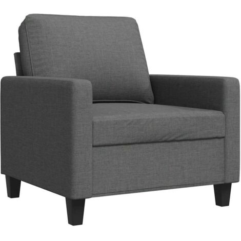 Fauteuil relax  Fauteuil Gris foncé 60 cm Tissu