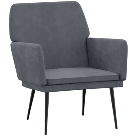 Fauteuil relax  Fauteuil Gris foncé 62x79x79 cm Velours